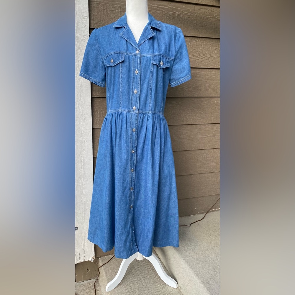 Studio Wear Vintage Denim A-line Women’s Dress, size M